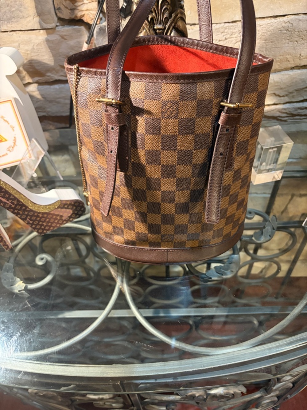 Louis Vuitton Marais Damier Ebene Bucket Tote - Picture 6 of 11